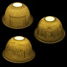 Christmas LED Ceramic Night Light Up Decoration Battery Operated - Choose Design