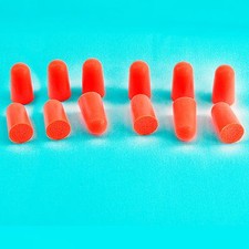 12 Orange plugs toy gun barrel