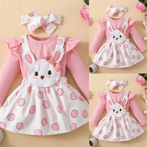 3pcs newborn baby girls ruffle - 3pcs,