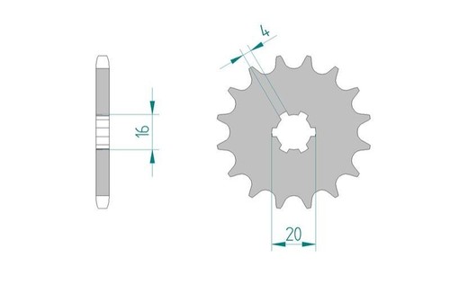 Sprocket output gear teeth - sprocket,