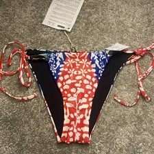 vibrant floral bikini bottom