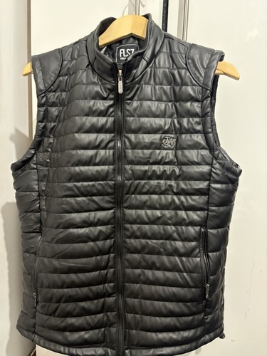 Leather sleeveless jacket vest - sleeveless,