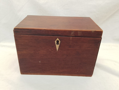 Antique mahogany tea - tea, caddy