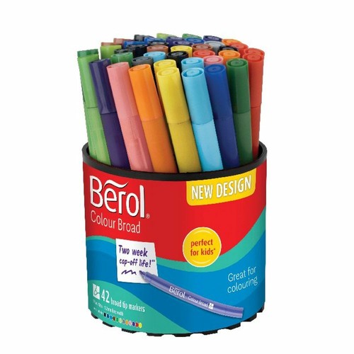 Berol tub broad markers - berol,
