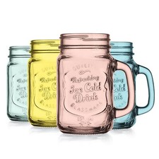 Mason Jar Drinking Glasses Set
