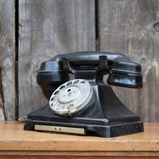 Antique Vintage 1940s GPO 232 Bakelite Pyramid Rotary Telephone Untested Prop