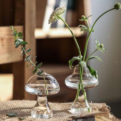 Mushroom shaped glass vase - mushroom,