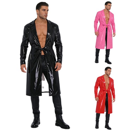 Men steampunk metallic trench - men,