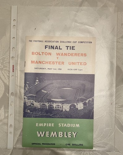 1958 cup final programme - fa,