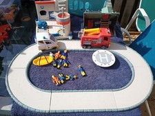 Fireman Sam Play Bundle Station, Boat house, track, figures vehicles
