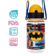 DC/Doraemon/Sanrio BPA-Free NON-Phthalate ECOZEN Sport Straw Water Bottle +Strap