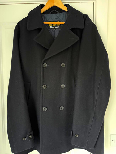 Barbour denbigh wool pea coat - wool,