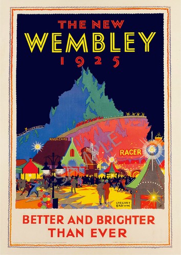 Vintage poster london wembley - vintage,