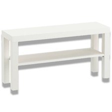 IKEA TV Bench - White Large Console Table Stand w/Extra Room For Wire Organizer