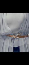 Zara swallow bird gold stretch belt 28" 30"
