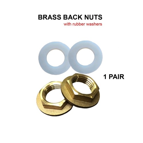 Brass back nuts - for, basin