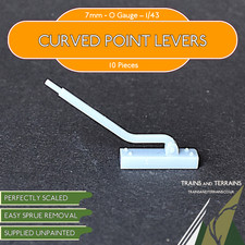 Point Levers x10 - 0 Gauge 1/43 - O Gauge Model Railway 7mm GWR SR LNER LMS BR