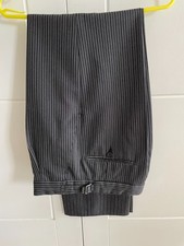 Mens Grey Pinstripe Trousers