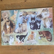 Hand cut Wooden Jig-Saw Puzzle Meredith Worsfold CATS Size 27" X 181" 800 Pieces