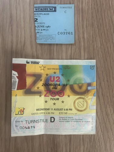 Tickets zooropa 1993 - u2, x