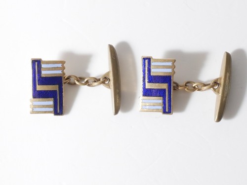 Vintage art deco style - deco, blue