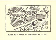 GLEN BAXTER POSTCARD JANET FLY