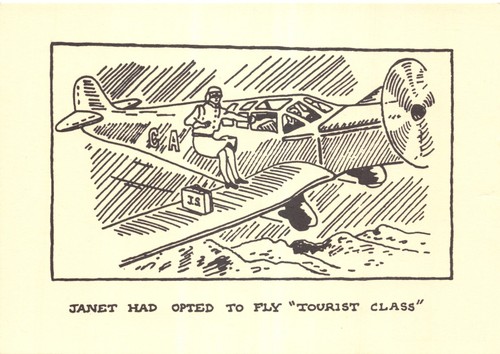 Glen baxter postcard janet fly - janet,