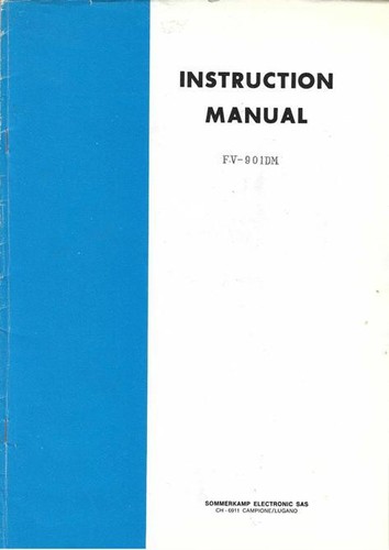 901dm instruction manual - instruction,