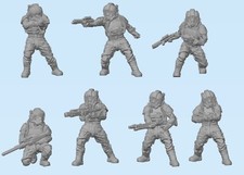 Star Wars Legions Miniatures - Tie Fighter Pilot Troopers Attacking Poses