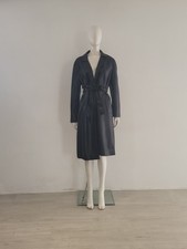 Zara Faux Leather Black Trench Coat (XL) UK 14 16 EU 42 44 Belted Long Maxi Midi