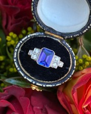 Art Deco Tanzanite and Diamond