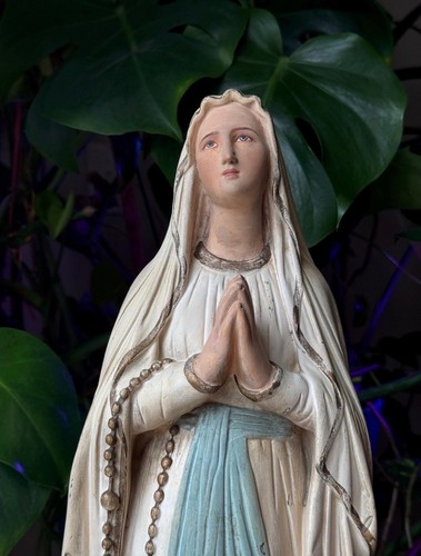 Vintage our lady lourdes - our,