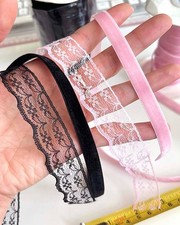 Baby Pink Black Lace & Velvet