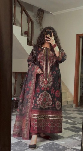 Ladies lawn piece suit asian - lawn, 3-piece