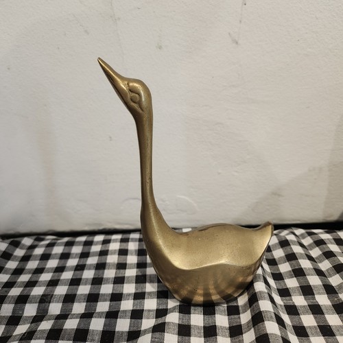 Vintage brass swan ornament - vintage,