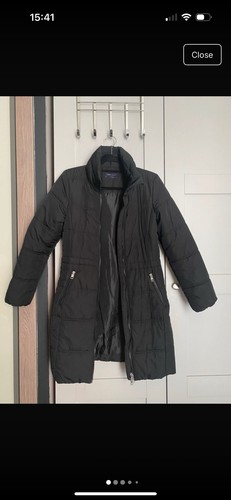 Black puffa coat size - m&s, 6