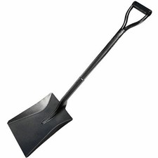 Heavy Duty Square Point Mouth Shovel Spade All Steel Handle Robust Builders Tool