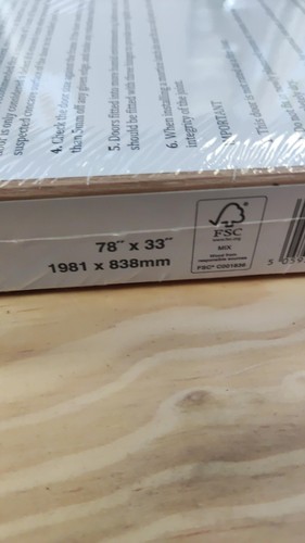Panel unglazed oak veneer - oak,