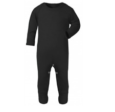 Plain Black Baby Romper Suit Baby Grow 6-12 Months NEW Plain Chest Printing