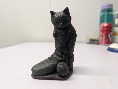 Vintage welsh slate cat - vintage,