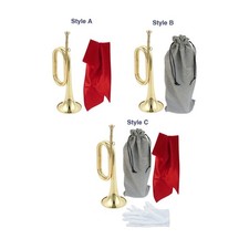 Blowing bugle with mouthpiece - blowing,