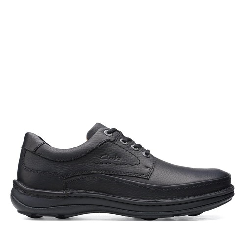 Men black leather shoes with - men's,