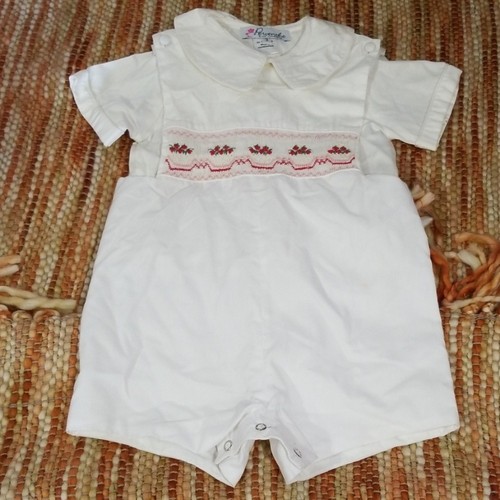 Boys smocked jonjon romper - jonjon,
