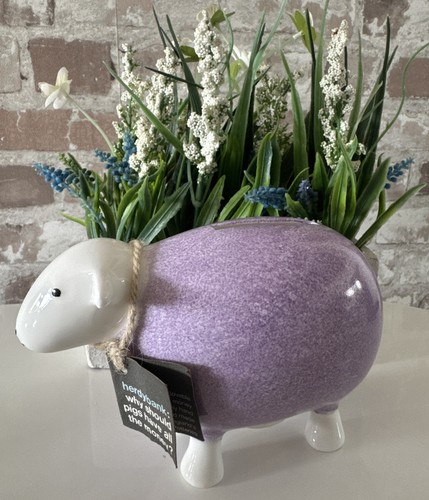 Herdy sheep ceramic money - ceramic, box