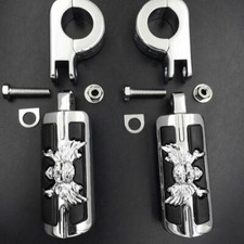 1.25" Highway Skull Foot peg P Clamps For Suzuki VZ800 VL 125 250 800 VL1500