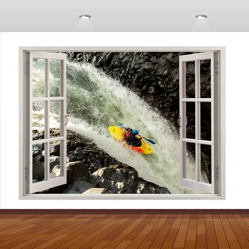 Kayak waterfall rowing - waterfall, sports