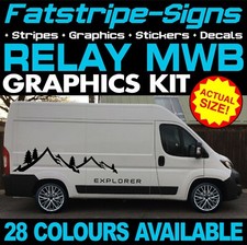 to fit CITROEN RELAY L2 MWB GRAPHICS STICKERS STRIPES DAY VAN CAMPER MOTORHOME
