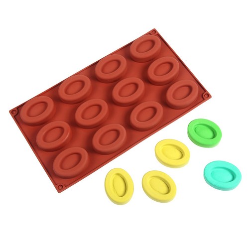 Silicone oval donut pan - silicone, 12