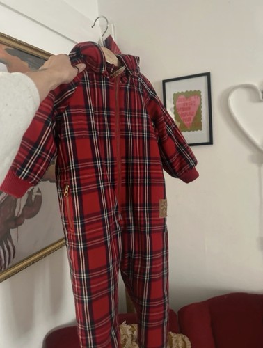 Mini rodini tartan snowsuit - rodini,