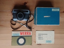 Vintage Werra 3 Carl Zeiss Jena 2.8/50 Lens with Leather Strap and Instructions